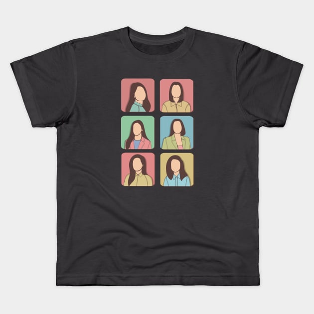 Beautiful Girls Kids T-Shirt by milhad